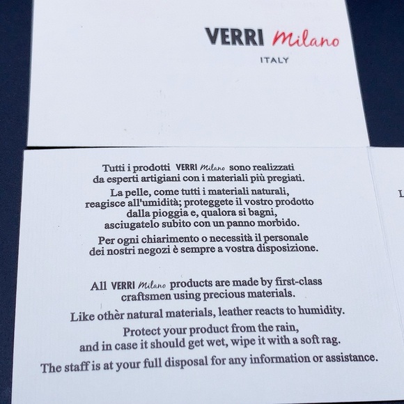 Verri Milano Bi-Fold Compact Leather Wallet in Tan - Picture 7 of 8